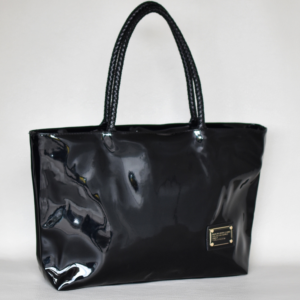 крада Arrowhead Вятър Евтина лачена дамска чанта от еко кожа голяма за носене под мишница черна -  Онлайн магазин за чанти LuxZona.eu