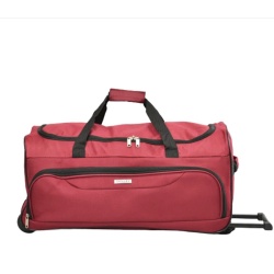 Пътна чанта с колелца и телескопична дръжка, 30/60/30 см, червена
