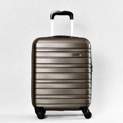 Куфар за ръчен багаж твърд ABS с колелца за RAYANAIR и WIZZAIR 54/38/20 см, кафяв