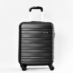 Куфар за ръчен багаж твърд ABS с колелца за RAYANAIR и WIZZAIR 54/38/20 см, черен