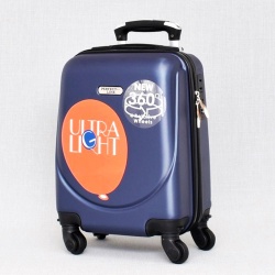 Куфар за ръчен багаж 46/30/20 см със свалящи се колелца 40/30/20 см тъмно син