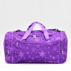 Сак / пътна чанта за багаж от здрав плат, ефектен лилав десен, 60/30/38см