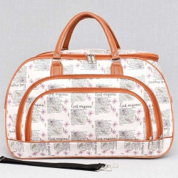 Пътна чанта красив принт от еко кожа нов модел 53/33/22 см  