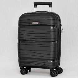 Куфар за ръчен багаж от полипропилен 51/34/20+4 см със свалящи се колелца 41/34/20+4 см черен