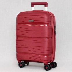 Куфар за ръчен багаж от полипропилен 51/34/20+4 см със свалящи се колелца 41/34/20+4 см бордо