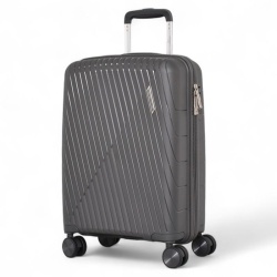Куфар за ръчен багаж от полипропилен с колелца 55/38/20 графит