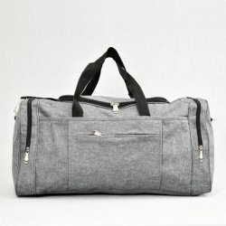 Сакове: Сак, пътна чанта 30/60/27 см, с много външни джобове, сив
