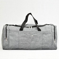 Сакове: Сак за багаж, евтин и голям, пътна чанта 32/70/28 см, с много външни джобове, сив