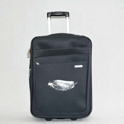 Куфар на колелца за ръчен багаж Wizz Air и Ryanair 55/40/20+5, с външни джобове, тъмно сив