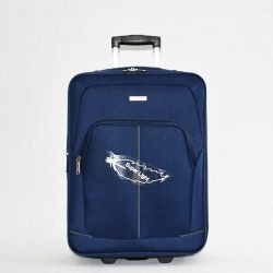 Куфар на колелца за ръчен багаж Wizz Air и Ryanair 55/40/20+5 с телескопична дръжка тъмно син