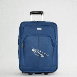 Куфар на колелца за ръчен багаж Wizz Air и Ryanair 55/40/20+5 с телескопична дръжка син