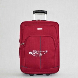 Куфар на колелца за ръчен багаж Wizz Air и Ryanair 55/40/20+5 с телескопична дръжка тъмно червен