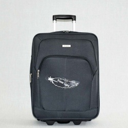 Куфар на колелца за ръчен багаж Wizz Air и Ryanair 55/40/20+5 с телескопична дръжка тъмно сив