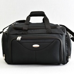 Сак, пътна чанта 35/43/25 см, с много външни джобове, черен