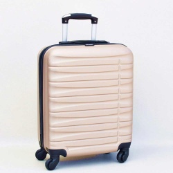 Куфар за ръчен багаж  55/40/20 см. за RAYANAIR и WIZZAIR  твърд, лек, с колелца, шампанско