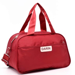 Чанта за ръчен багаж 36/23/20 см, с къса и дълга дръжка червена