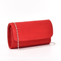 Официална дамска чанта велур българска червена