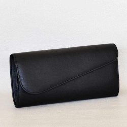 Клъч, тип плик-официална дамска чанта, българска черна