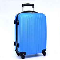 Куфар за ръчен багаж, 55/40/20 см, със свалящи се колелца 50/40/20 см, светло син