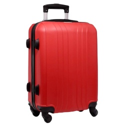 Куфар за ръчен багаж 55/40/20 см със свалящи се колелца 50/40/20 см червен