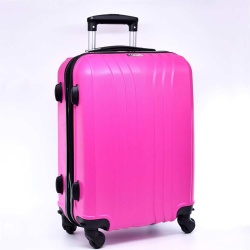 Куфар за ръчен багаж, 55/40/20 см, със свалящи се колелца 50/40/20 см, тъмно розов