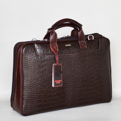 Спортно елегантна бизнес чанта за лаптоп до 15,6 инча луксозна от естествена телешка кожа