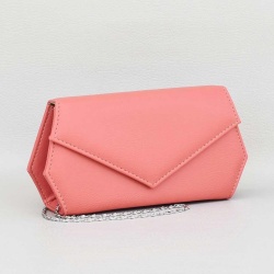 Клъч, официална дамска чанта тип плик, тъмно розова