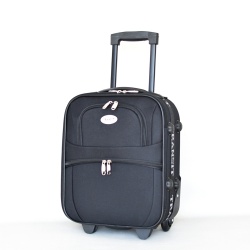 Куфар на колелца за ръчен багаж Wizz Air 41/31/16 с телескопична дръжка черен