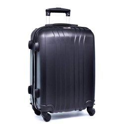 Куфар за ръчен багаж, 55/40/20 см, със свалящи се колелца 50/40/20 см, черен