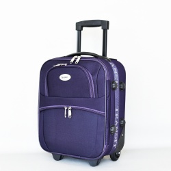 Куфар на колелца за ръчен багаж Wizz Air 41/31/16 с телескопична дръжка лилав