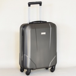 Куфар за ръчен багаж твърд ABS с колелца за RAYANAIR и WIZZAIR 54/38/20 см сив
