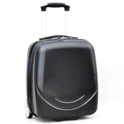 Твърд куфар ABS, малък, 45/35/20 см, с две колелца, черен