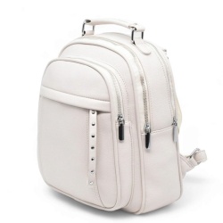 Дамска раница/чанта от висококачествена еко кожа с две отделения топ модел светло бежова