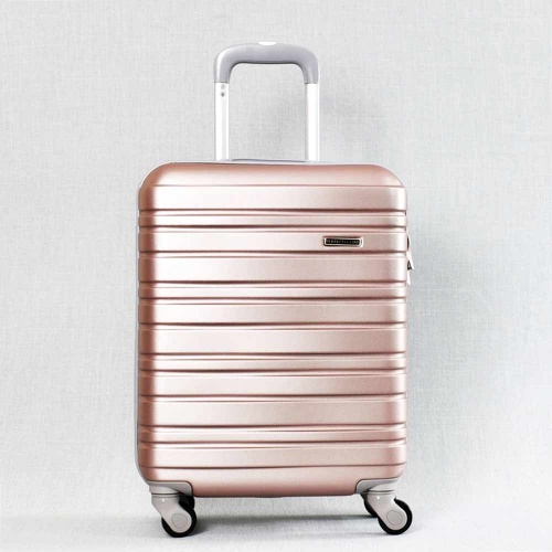 Куфар за ръчен багаж твърд ABS с колелца за RAYANAIR и WIZZAIR 54/38/20 см, пепел от рози