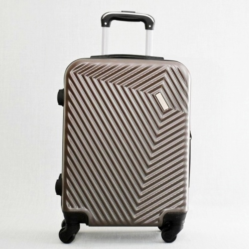 Куфар за ръчен багаж твърд ABS с колелца 55/40/20 см кафяв