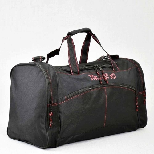 Сак за багаж, евтин, пътна чанта 32/55/27 см, с много външни джобове, черен