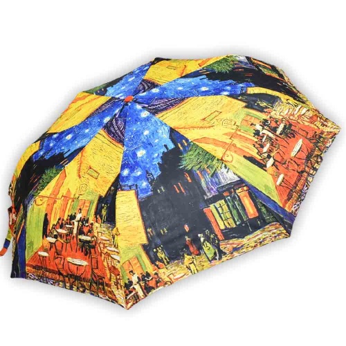 Дамски чадър за дъжд с десен от картина на Ван Гог, автоматичен