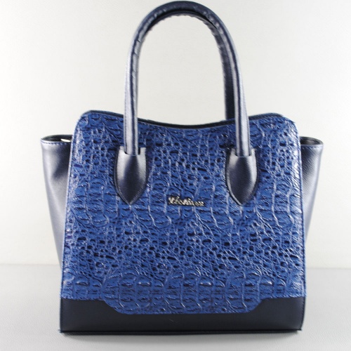 Дамска чанта от еко кожа с кроко ефект класически модел
