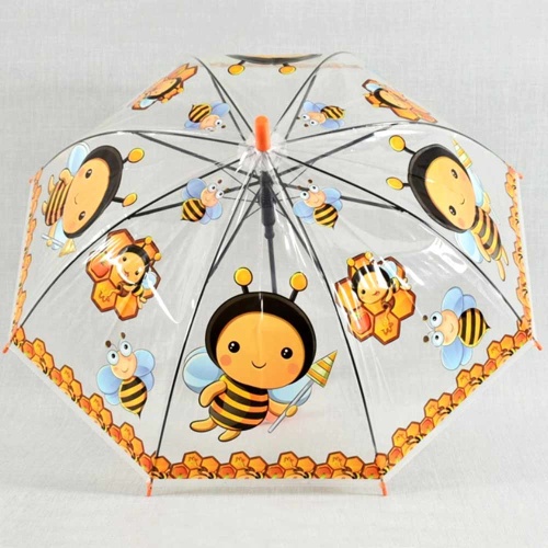 Детски чадър за дъжд Пчелички, със свирка, 8 ребра