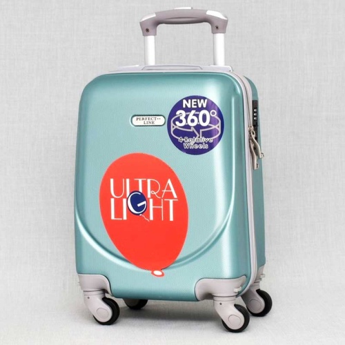 Куфар за ръчен багаж 46/30/20 см със свалящи се колелца 40/30/20 см светло зелен