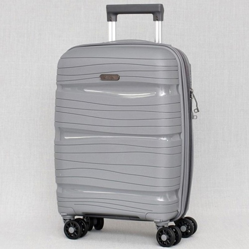 Куфар за ръчен багаж от полипропилен 51/34/20+4 см със свалящи се колелца 41/34/20+4 см сив
