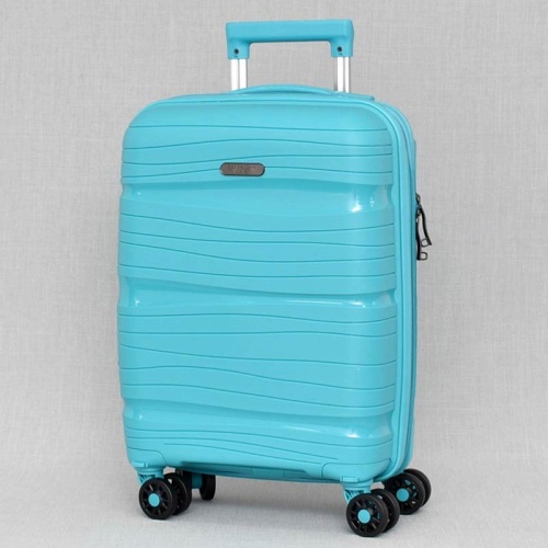 Куфар за ръчен багаж от полипропилен 51/34/20+4 см със свалящи се колелца 41/34/20+4 см тюркоаз