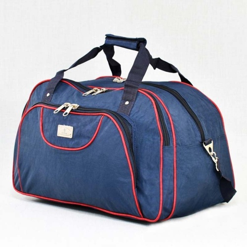 Пътна чанта от водонепропусклив плат 50/30/25 см синя с червени кантове
