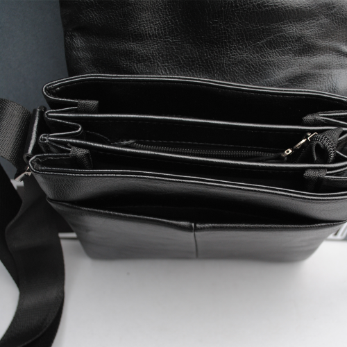 Нов модел мъжка чанта от естествена кожа с къса и дълга дръжка