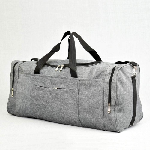 Сак за багаж, евтин и голям, пътна чанта 32/70/28 см, с много външни джобове, сив