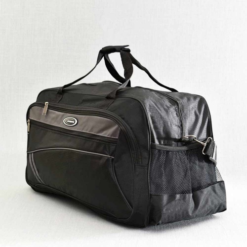 Сак, пътна чанта 30/53/23 см, с много външни джобове, черен