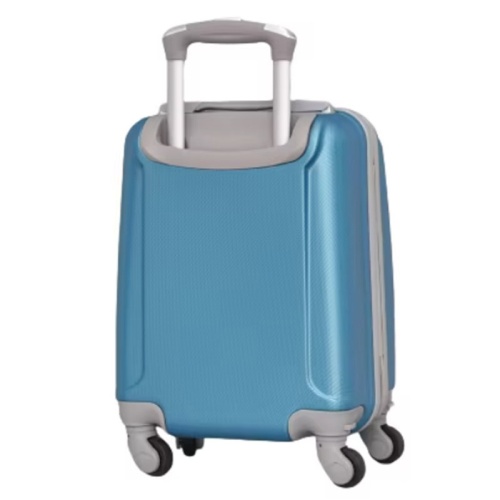 Куфар за ръчен багаж 40/30/20 см със свалящи се колелца ABS светло син