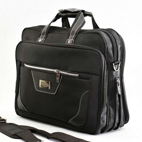 Бизнес чанта от непромокаема текстилна материя с отделение за лаптоп и документи