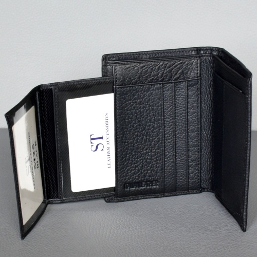 Мъжки портфейл от естествена кожа с вадещ се органайзер за документи