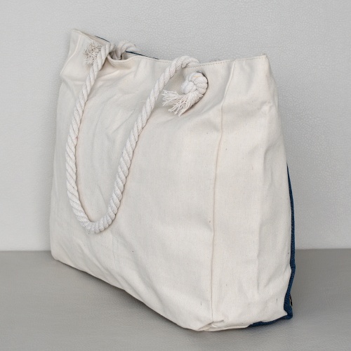 Голяма плажна чанта със слонче текстилна